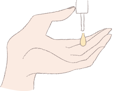 1フタを閉めたままよく振ってから適量を手に取り、気になる部位にマッサージしてください。