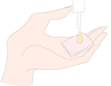 1フタを閉めたままよく振ってから適量を手に取り、気になる部位にマッサージしてください。