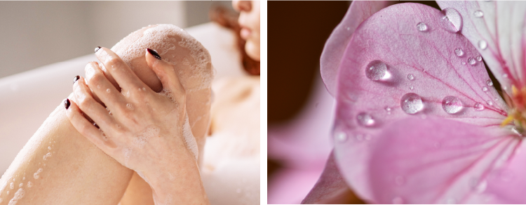 華やかな気分になれるゼラニウムの香りで、心身がリラックス。