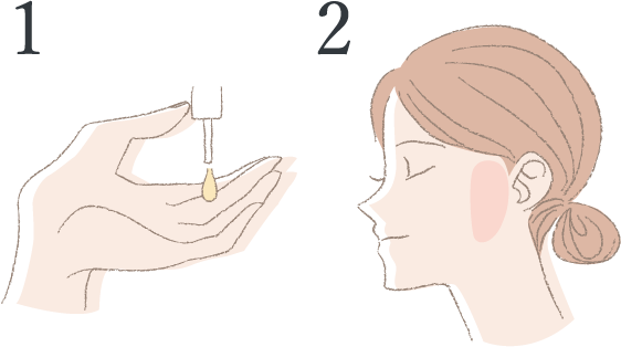 集中したい時は少量を耳下腺につける